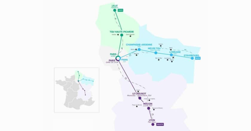 Map of Kevin Speed's future Ilisto high-speed train network. © KEVIN SPEED.